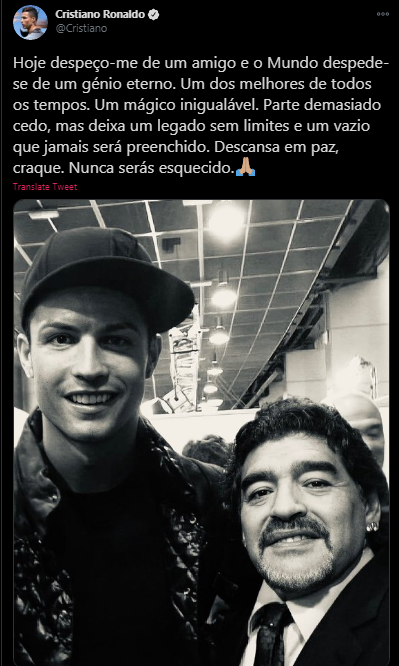 Messi və Ronaldodan Maradona haqda paylaşım